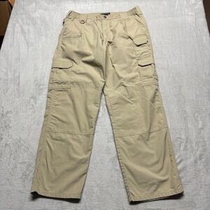 5.11 Tactical Series Cargo Pants Mens 36x31 Beige Outdoor Hiking Ripstop Stretch